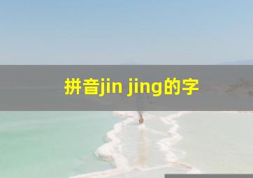 拼音jin jing的字